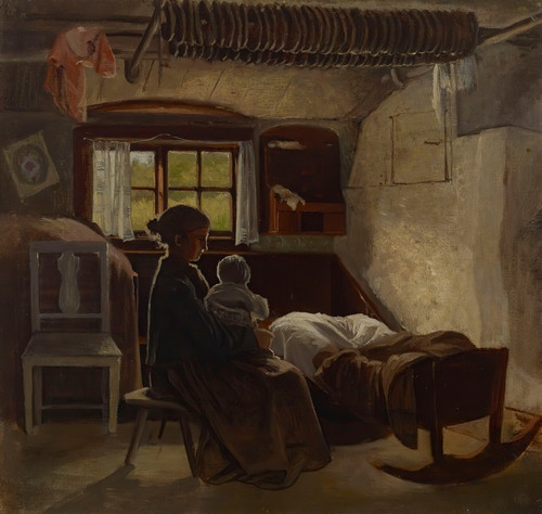 Interior view of a Uusimaa living room by Albert Edelfelt: Digital File: JPG