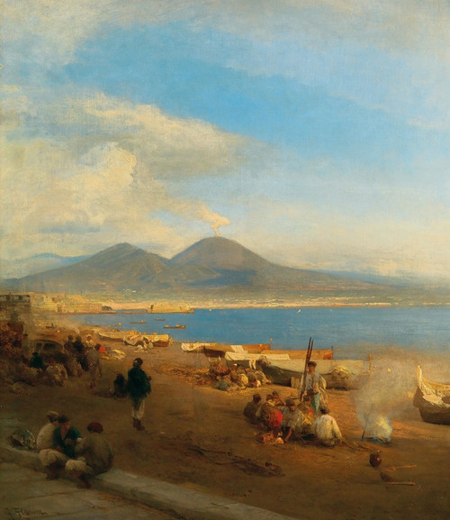 A View Of The Gulf Of Naples From Posilippo by Albert Flamm: Digital File: JPG