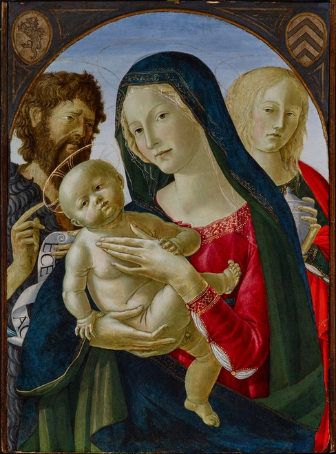 Madonna And Child With St. John The Baptist And St. Mary Magdalene by Neroccio di Bartolommeo de' Landi: Digital File: JPG
