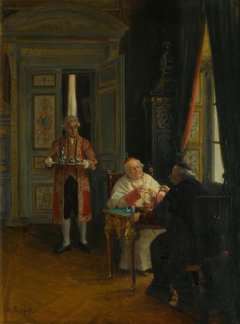 The chess game by Henri Brispot: Digital File: JPG
