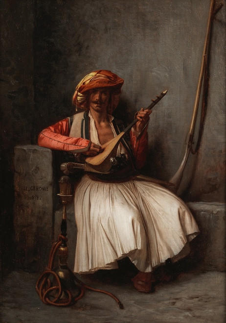 The lute player by Jean-Lon Grme: Digital File: JPG