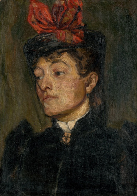 Head Of A Lady In A Hat by Jozef Hanula: Digital File: JPG