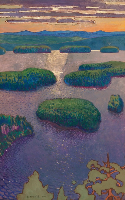 Sunset over a Lake by Eero Jrnefelt: Digital File: JPG
