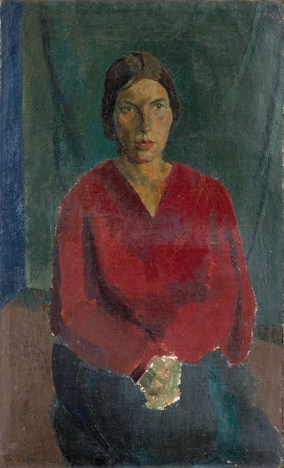 Lady In Dark Blouse by Franz Marent: Digital File: JPG