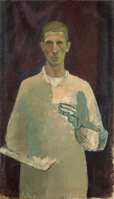 Self-Portrait With Palette by Franz Marent: Digital File: JPG Self-Portrait With Palette by Franz Marent: Digital File: JPG