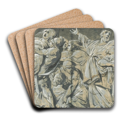 The Rape of the Sabines by Jacques Gamelin Art Drink Coaster set