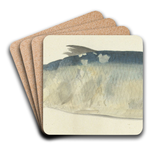Vis, deels vergaan by Jean Bernard Art Drink Coaster set
