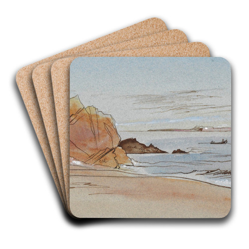 Cannes by Edward Lear Art Drink Coaster set Cannes by Edward Lear Art Drink Coaster set