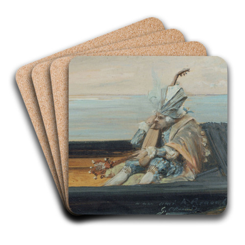 La gondole by Georges Jules Victor Clairin Art Drink Coaster set