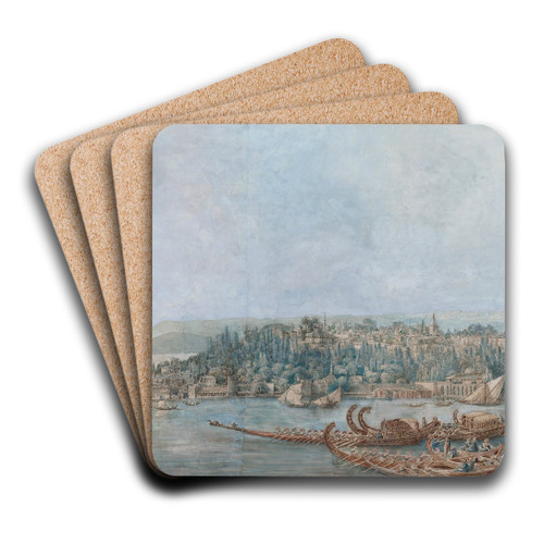 Panorama of Sarayburnu by Louis-Franois Cassas Art Drink Coaster set