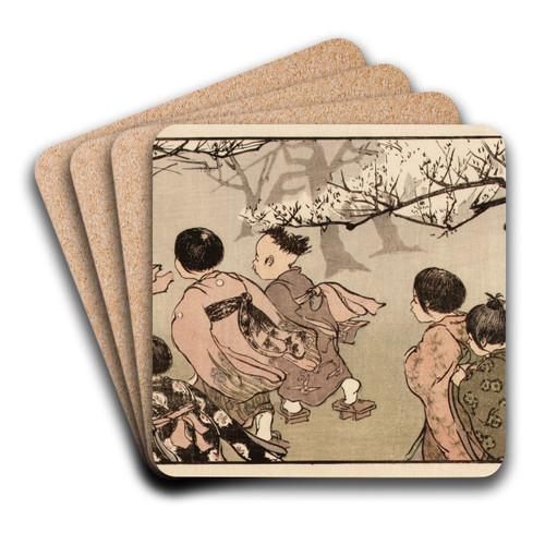 The Chase by Helen Hyde Art Drink Coaster set
