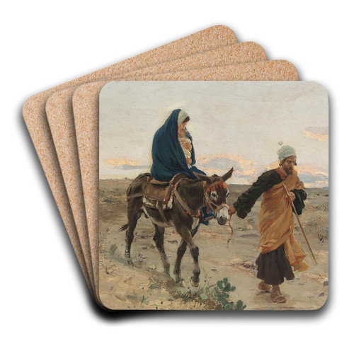 Flucht nach gypten by Raffaello Sorbi Art Drink Coaster set