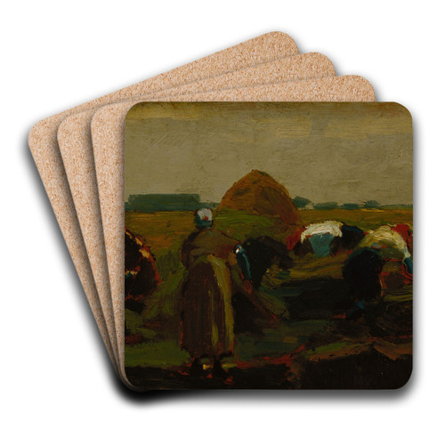 The Gleaners by Winslow Homer Art Drink Coaster set The Gleaners by Winslow Homer Art Drink Coaster set