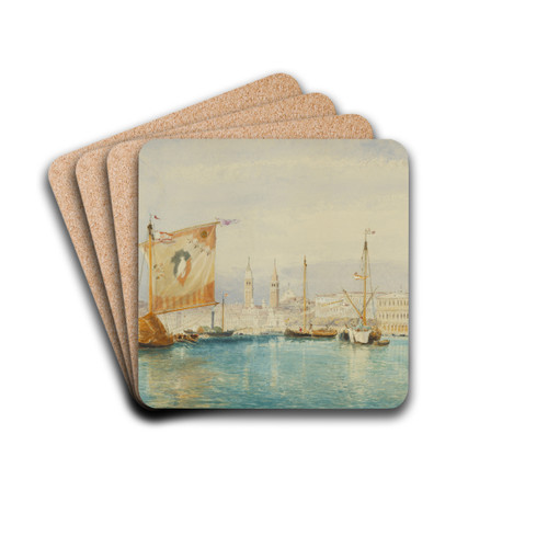 The Saint Mark's Basin, Venice by James Holland Drink Coasters - set of 4 The Saint Mark's Basin, Venice by James Holland Drink Coasters - set of 4