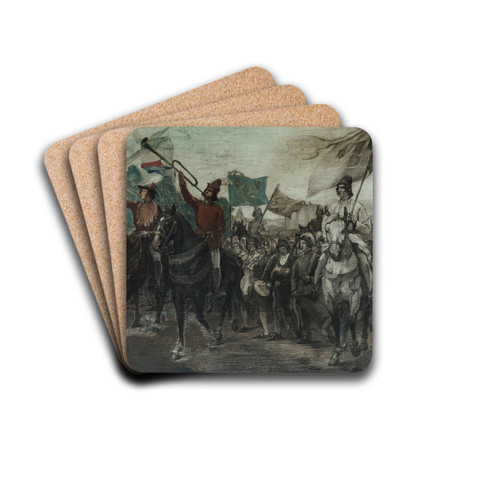 La Fte du Lendit by Jean Joseph Weerts Drink Coasters - set of 4