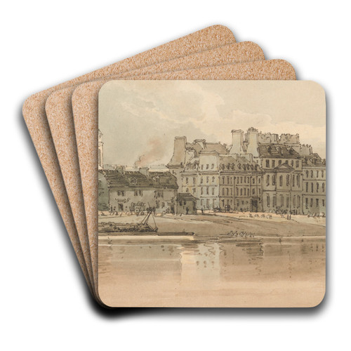 View of the Pantheon from the Arsenal by Thomas Girtin Art Drink Coaster set