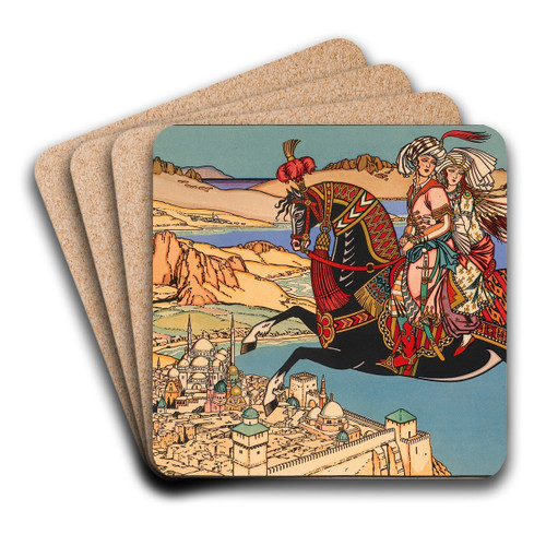 Illustrations for 'One Thousand and One Nights' by Ivan Bilibin Art Drink Coaster set