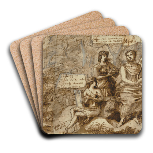 Apollo and the Muses by Claude Lorrain Art Drink Coaster set