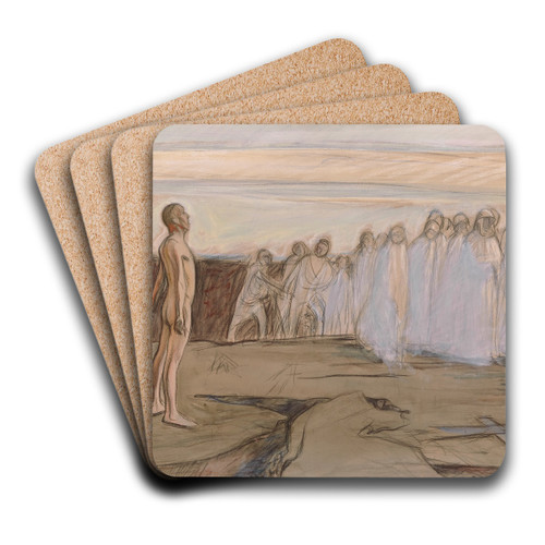 Resurrection by Magnus Enckell Art Drink Coaster set