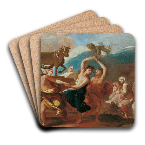 Der Tanz um das goldene Kalb by Franz Carl Remp Art Drink Coaster set