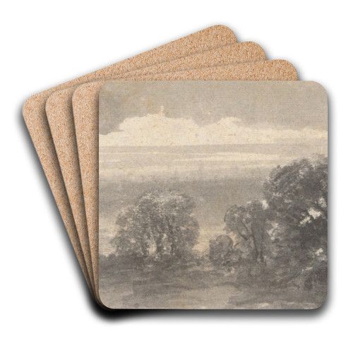 Landscape -Trees by Robert Walter Weir Art Drink Coaster set