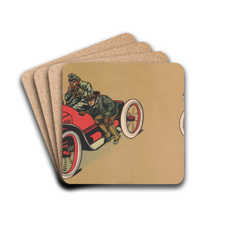 Automobile race by George Markendorff Drink Coasters - set of 4