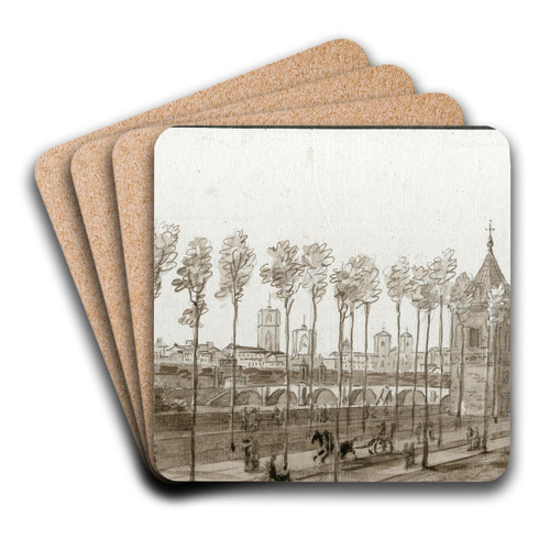 Gezicht op Valencia by Otto Howen Art Drink Coaster set