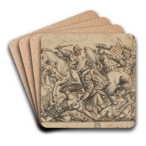 Schlachtszene by Niklaus Bock Art Drink Coaster set