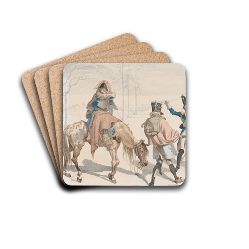Lunch at the Fork (Le Dejeuner  la Fourchette) by Johann Gottfried Schadow Drink Coasters - set of 4
