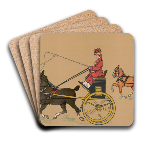 Tandem by George Markendorff Art Drink Coaster set