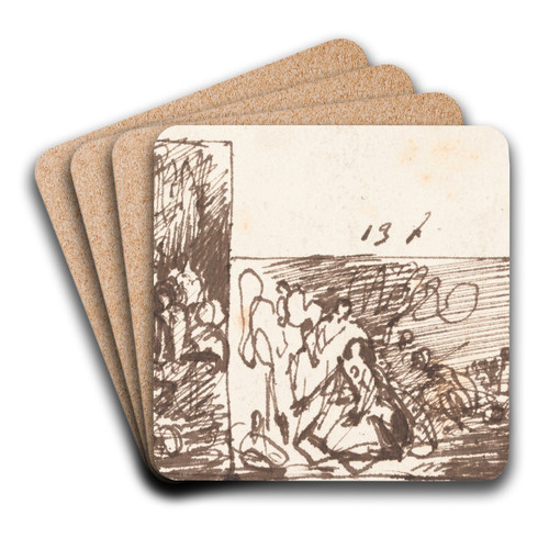 Three Scenes by Nicaise De Keyser Art Drink Coaster set Three Scenes by Nicaise De Keyser Art Drink Coaster set