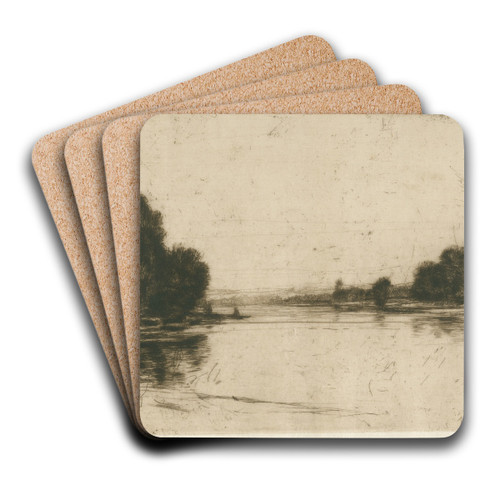 Murthly on the Tay by David Young Cameron Art Drink Coaster set