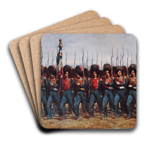 Dfil de la gendarmerie de la Seine, en 1857 by Alcide-Joseph Lorentz Art Drink Coaster set Dfil de la gendarmerie de la Seine, en 1857 by Alcide-Joseph Lorentz Art Drink Coaster set