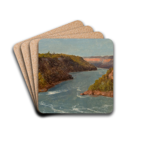 Rapids at Niagara Falls by Rgis Franois Gignoux Drink Coasters - set of 4 Rapids at Niagara Falls by Rgis Franois Gignoux Drink Coasters - set of 4