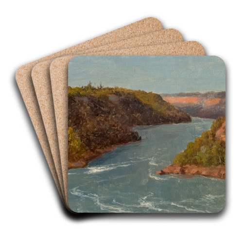 Rapids at Niagara Falls by Rgis Franois Gignoux Art Drink Coaster set