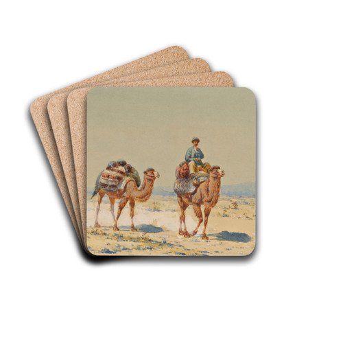 Desert Caravan by Richard Karlovich Zommer Drink Coasters - set of 4 Desert Caravan by Richard Karlovich Zommer Drink Coasters - set of 4
