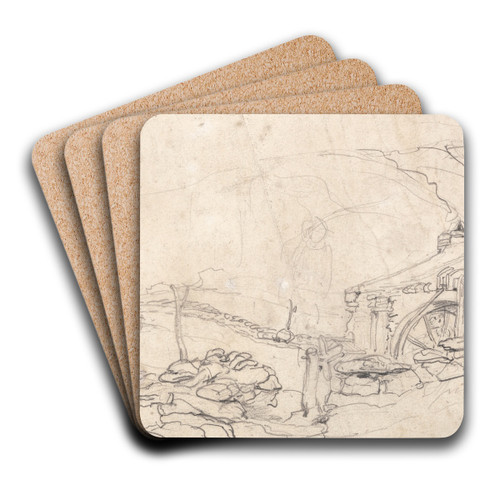 A Mill by James Ward Art Drink Coaster set