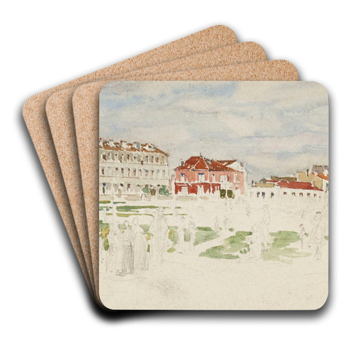 Paysage de la banlieue de Paris by Frdric Houbron Art Drink Coaster set Paysage de la banlieue de Paris by Frdric Houbron Art Drink Coaster set