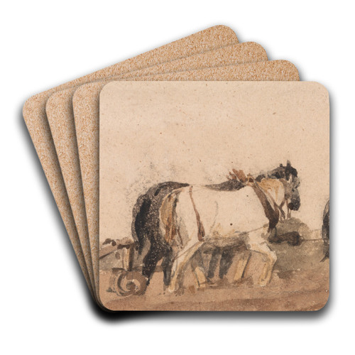 Plough Horses by Peter DeWint Art Drink Coaster set