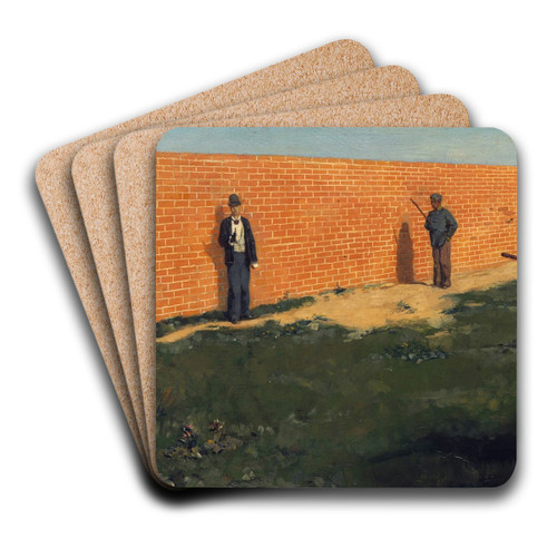 The Walker by Max Klinger Art Drink Coaster set