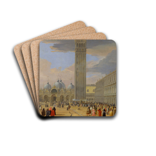 Piazza San Marco, Venice by Luca Carlevarijs Drink Coasters - set of 4