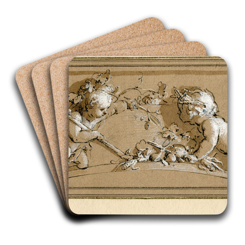 Allegory of the harvest by Jacob de Wit Art Drink Coaster set