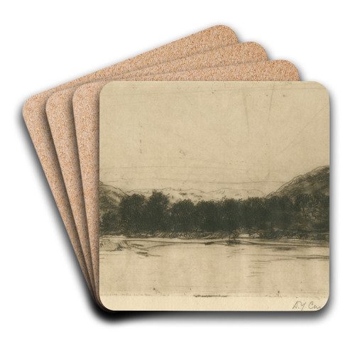 Sketch on the Tay by David Young Cameron Art Drink Coaster set