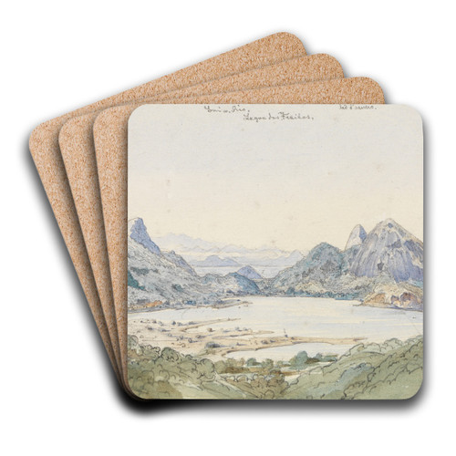 Brasilianische Gebirgslandschaft am Meer by Ferdinand Keller Art Drink Coaster set