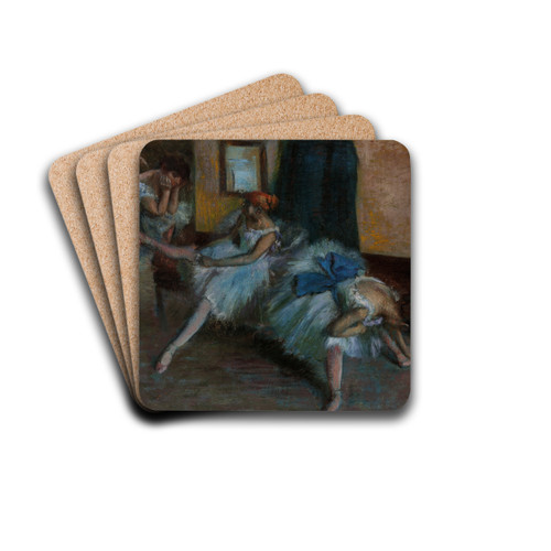 The BalletRehearsal by Edgar Degas Drink Coasters - set of 4 The BalletRehearsal by Edgar Degas Drink Coasters - set of 4