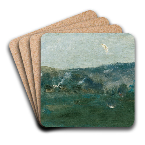 Hgellandschaft Mit Mondsichel by Theodor Von Hrmann Art Drink Coaster set