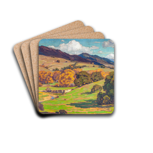 California Landscape by William Wendt Drink Coasters - set of 4
