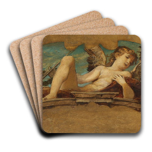 Allegorische Darstellung eines liegenden Knaben by Ernst Klimt Art Drink Coaster set Allegorische Darstellung eines liegenden Knaben by Ernst Klimt Art Drink Coaster set