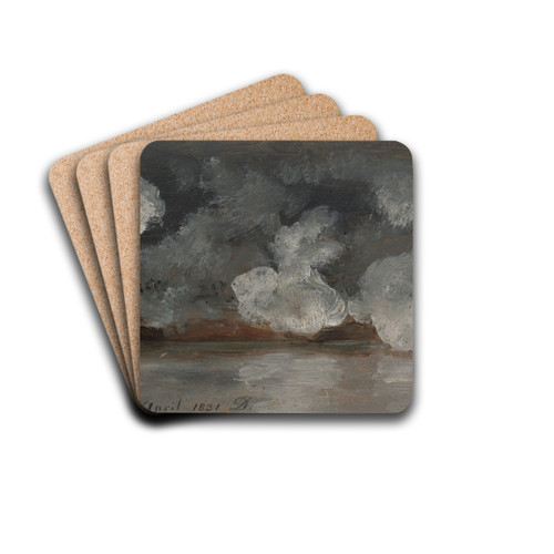 Smoke from Cannon Shots by Johan Christian Dahl Drink Coasters - set of 4