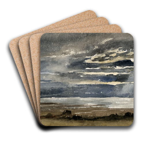 Soleil couchant by Paul Huet Art Drink Coaster set Soleil couchant by Paul Huet Art Drink Coaster set